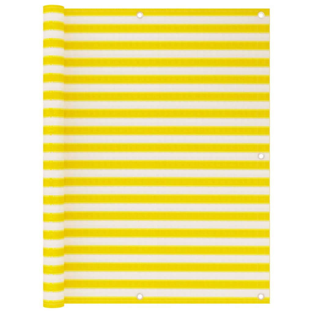 VidaXL Balkon-Sichtschutz 120x500 cm HDPE Gelb und Weiß