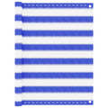 Vidaxl balkonscherm 90x300 cm hdpe blauw en wit
