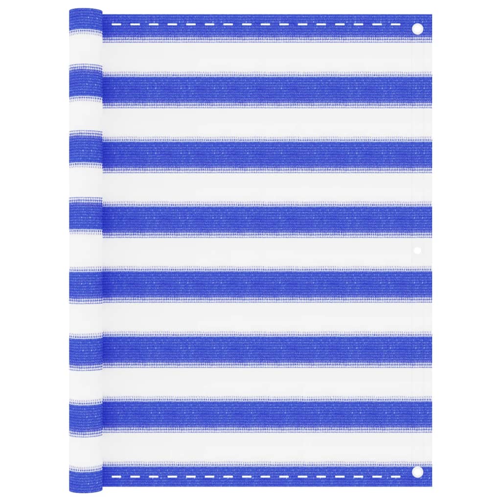 VidaXL Balkon-Sichtschutz 90x400 cm HDPE Blau und Weiß