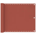 Vidaxl balkonscherm 75x600 cm hdpe terracottakleurig