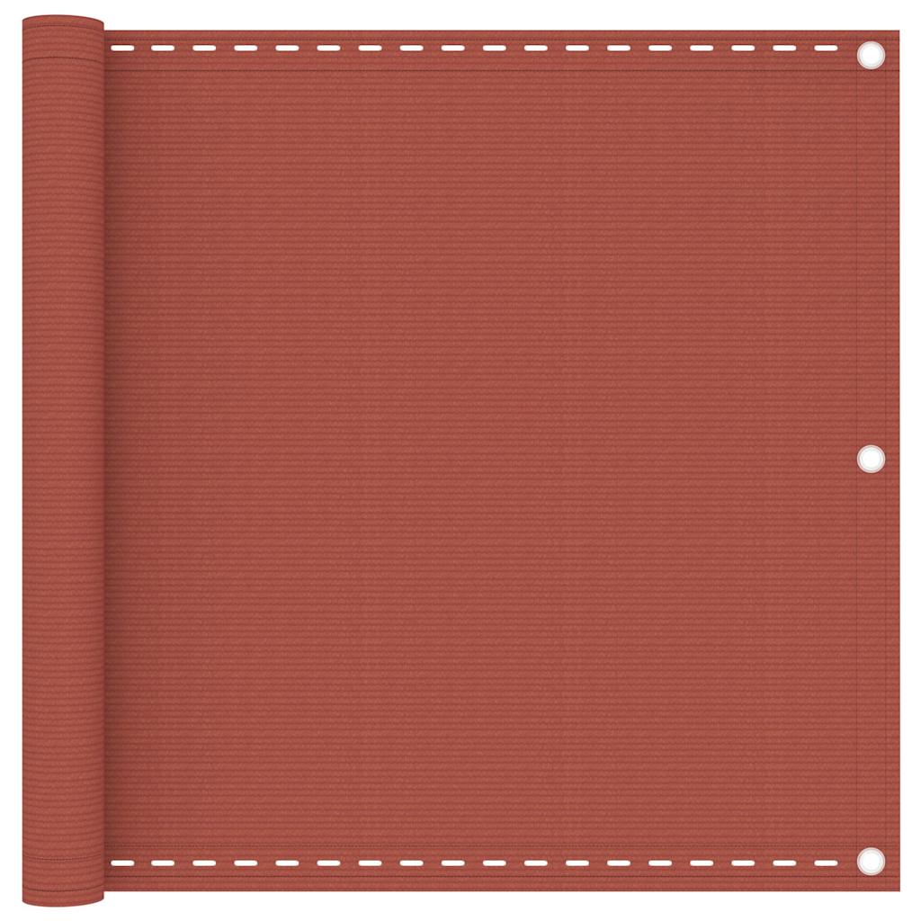 Vidaxl balkonscherm 90x300 cm hdpe terracottakleurig