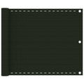 Vidaxl balkonscherm 75x600 cm hdpe donkergroen