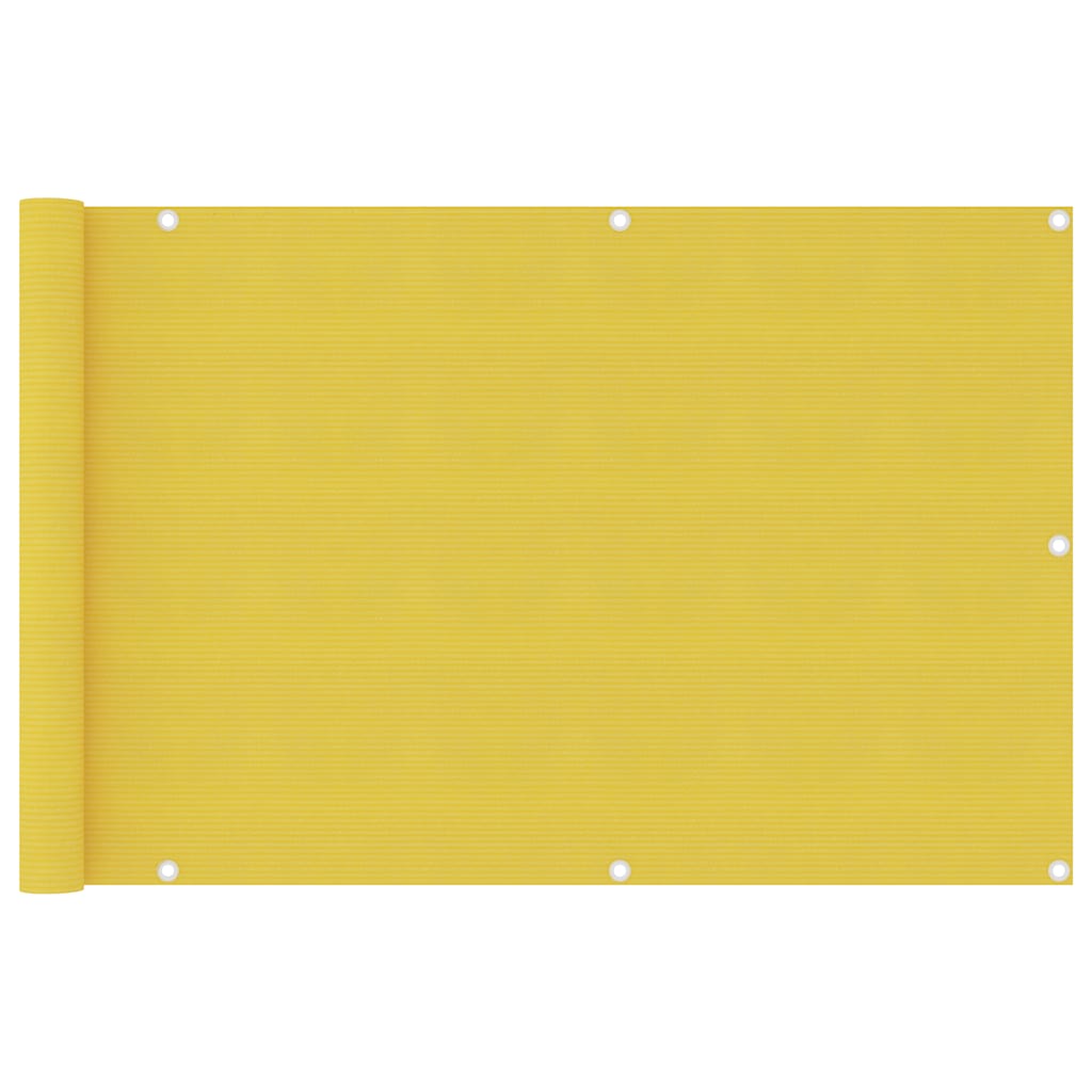 Vidaxl balkonscherm 90x400 cm hdpe geel