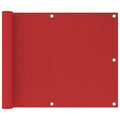 Vidaxl balkonscherm 75x300 cm hdpe rood