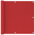 Vidaxl balkonscherm 90x500 cm hdpe rood