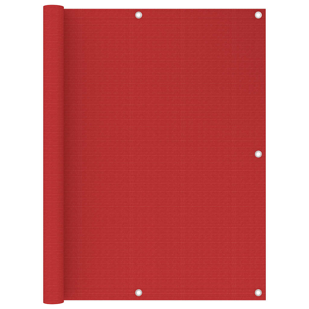 Vidaxl balkonscherm 120x300 cm hdpe rood