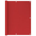 Vidaxl balkonscherm 120x500 cm hdpe rood