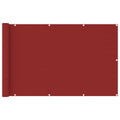 VidaXL Balkon-Sichtschutz 120x600 cm HDPE Rot
