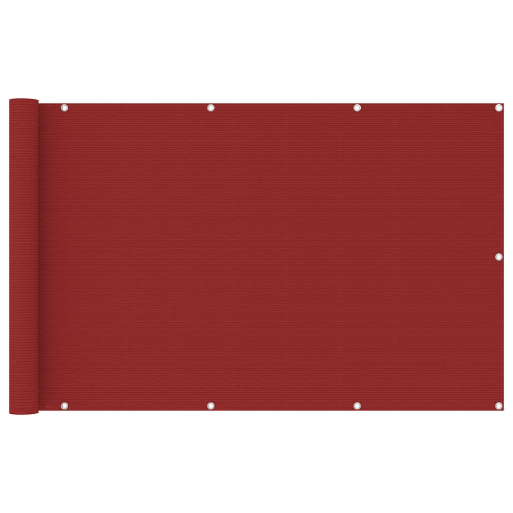 VidaXL Balkon-Sichtschutz 120x600 cm HDPE Rot