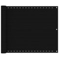 Vidaxl balkonscherm 75x400 cm hdpe zwart
