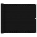 Vidaxl balkonscherm 75x400 cm hdpe zwart