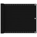 VidaXL Balkon-Sichtschutz 75x500 cm HDPE Schwarz