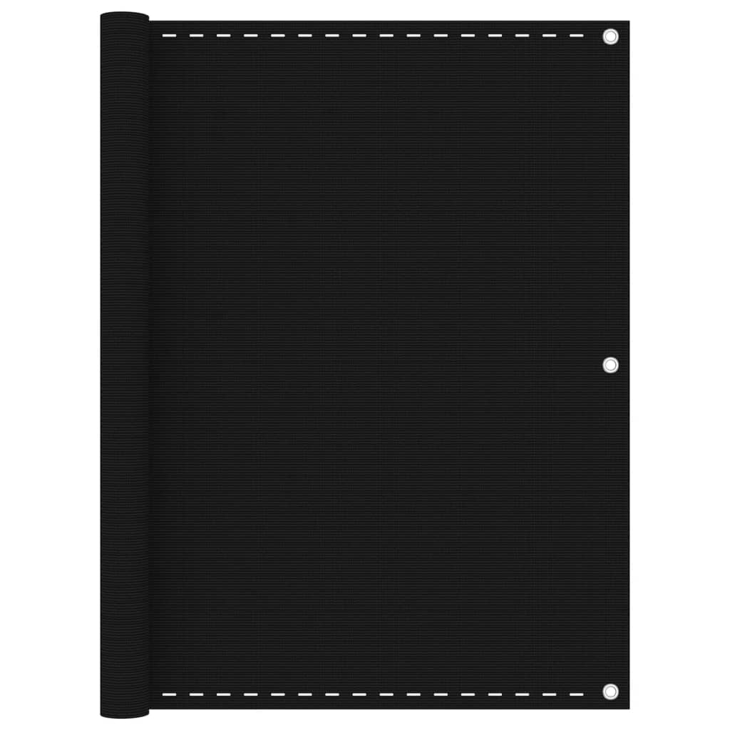 VidaXL Balkon-Sichtschutz 120x300 cm HDPE Schwarz