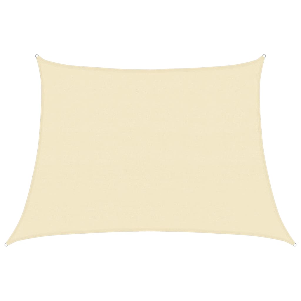 VidaXL Sonnensegel 160 g/m² 4,5 x 3 m HDPE cremefarben