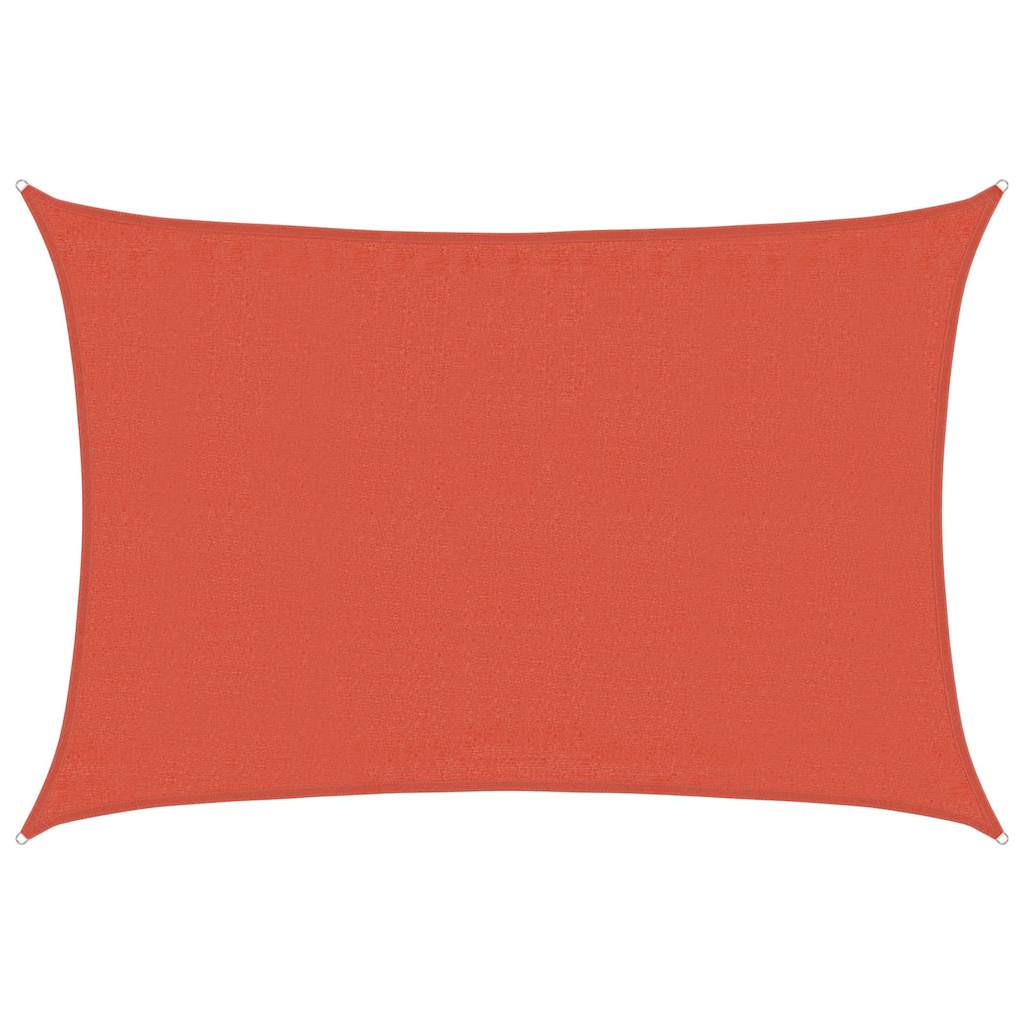 Vidaxl zonnezeil 160 g m² rechthoekig 3,5x4,5 m hdpe terracottakleurig