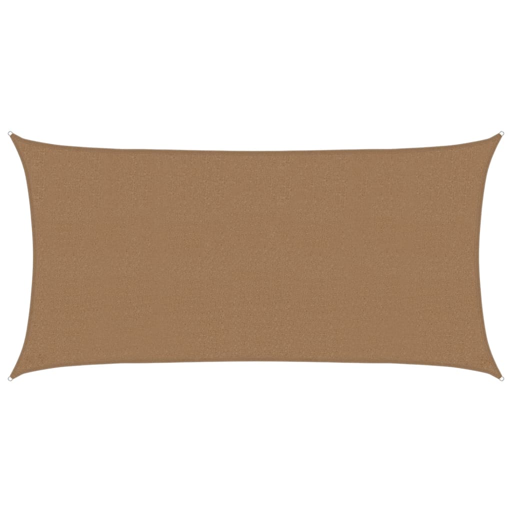 Vidaxl zonnezeil 160 g m² 2x3,5 m hdpe taupe