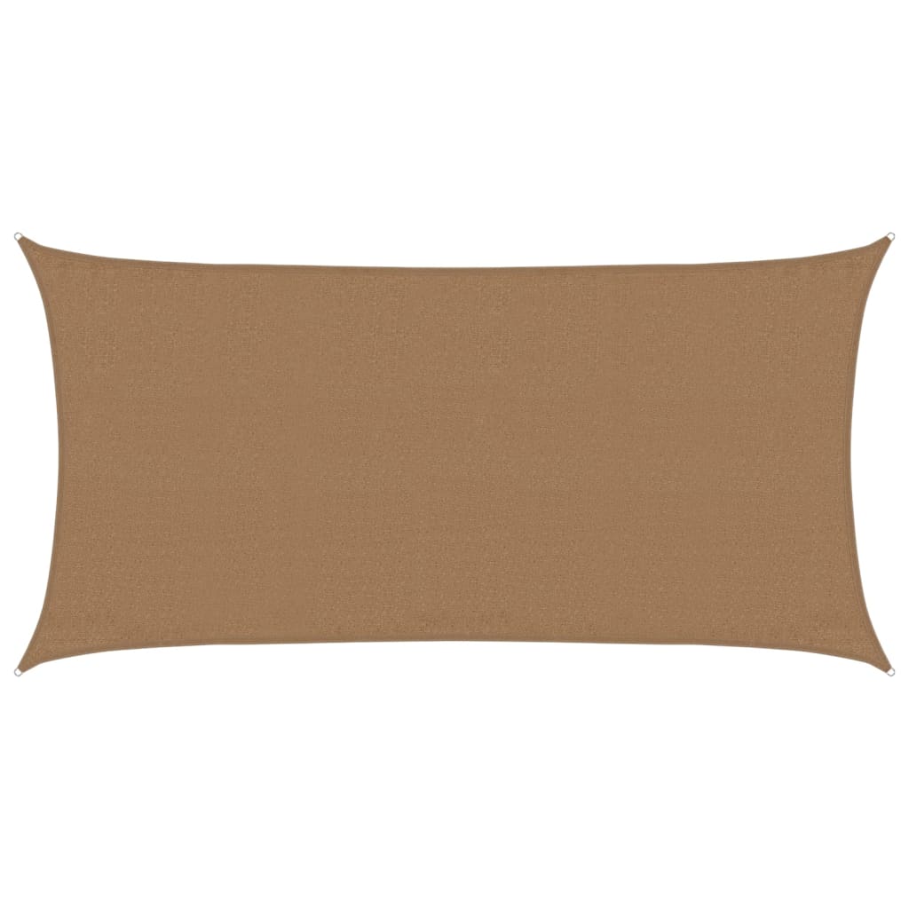 VidaXL Sonnensegel 160 g/m² 3x6 m HDPE taupe