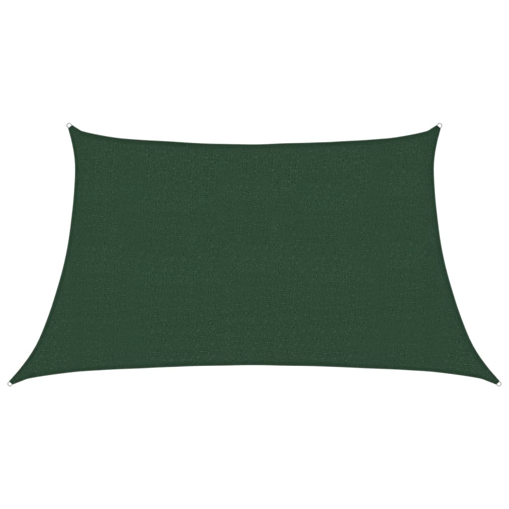 VidaXL Sonnensegel 160 g/m² 3 4x2 m HDPE dunkelgrün