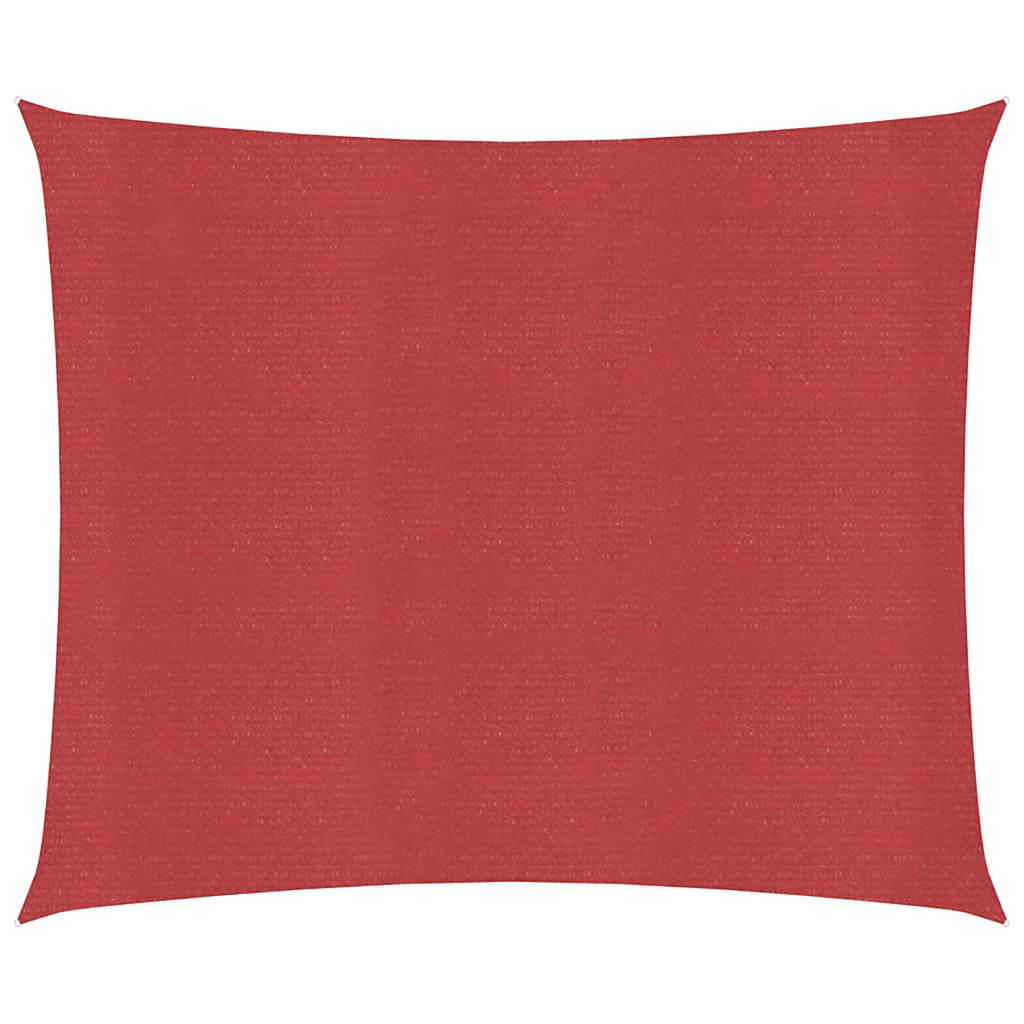 Vidaxl zonnezeil 160 g m² 4x4 m hdpe rood