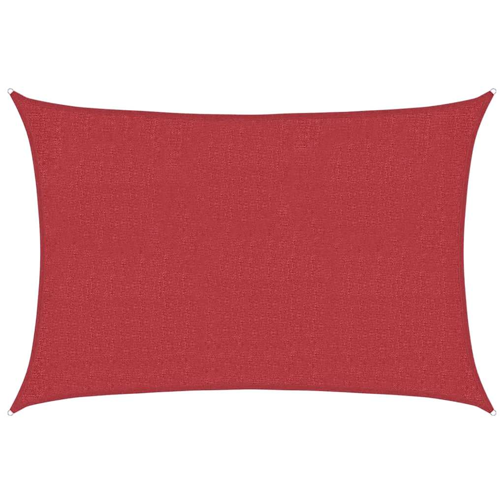 VidaXL Sonnensegel 160 g/m² 2x2,5 m HDPE rot