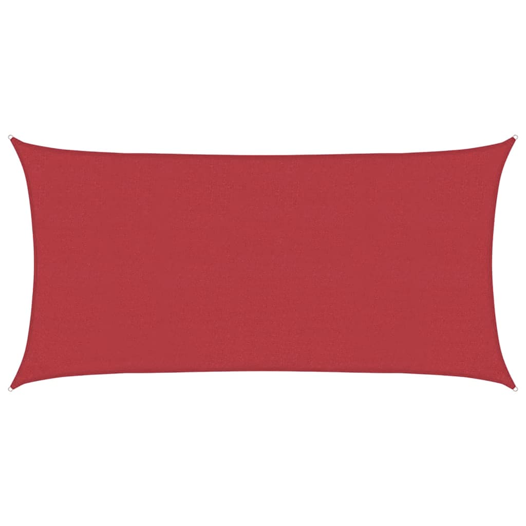 VidaXL Sonnensegel 160 g/m² 2x4 m HDPE rot