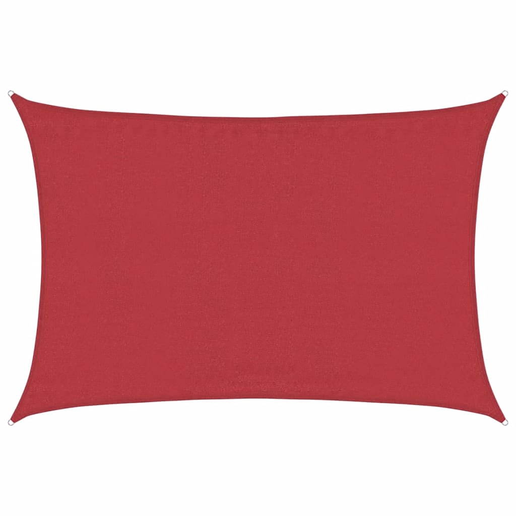 Vidaxl zonnezeil 160 g m² 5x7 m hdpe rood