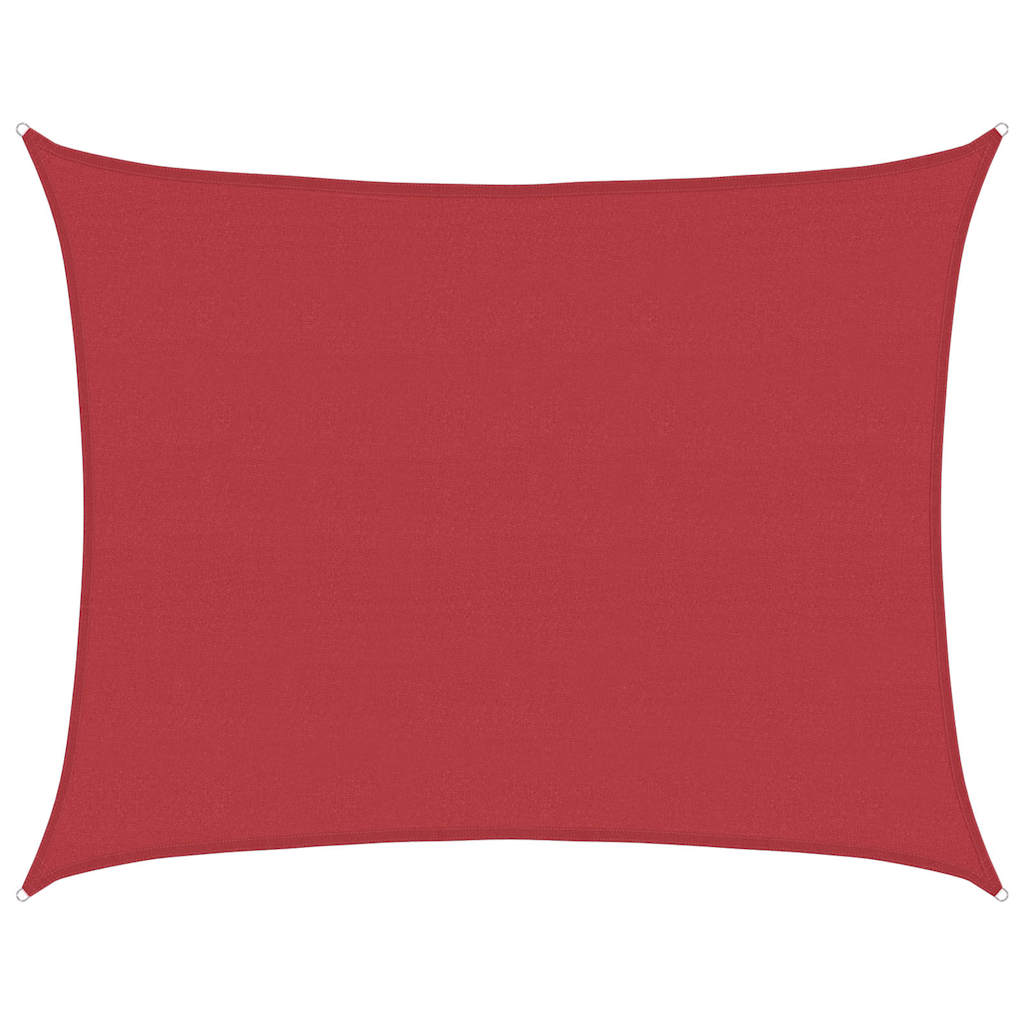 Vidaxl zonnezeil 160 g m² 6x8 m hdpe rood