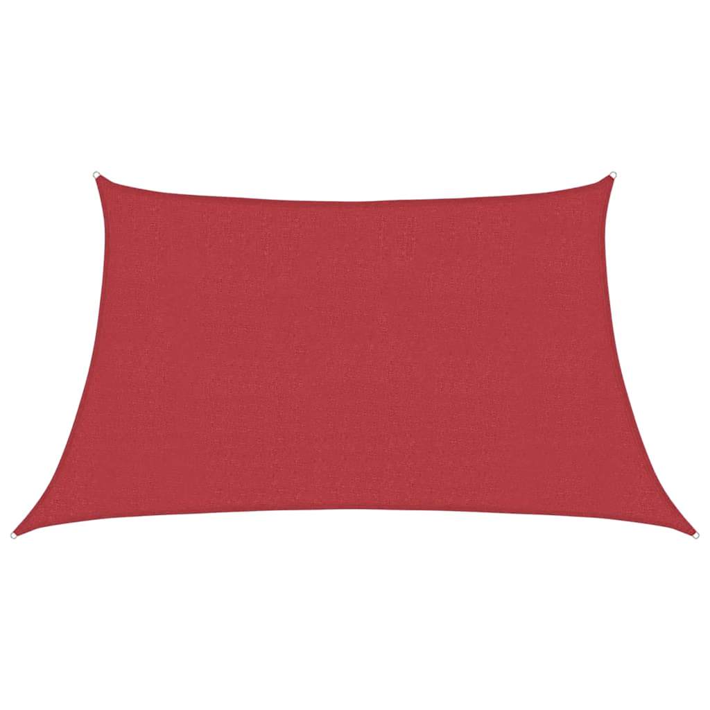 VidaXL Sonnensegel 160 g/m² 3 4x2 m HDPE rot
