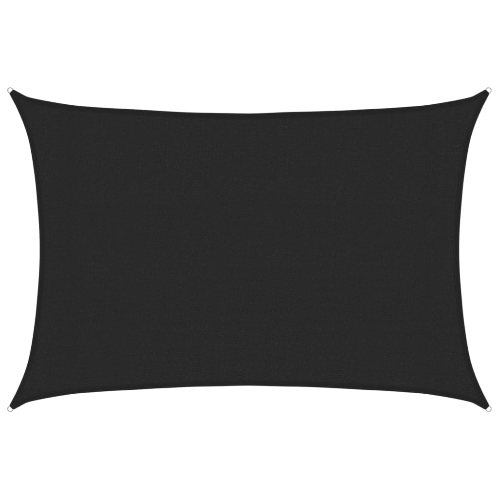 VidaXL Sonnensegel 160 g/m² 3x5 m HDPE Schwarz