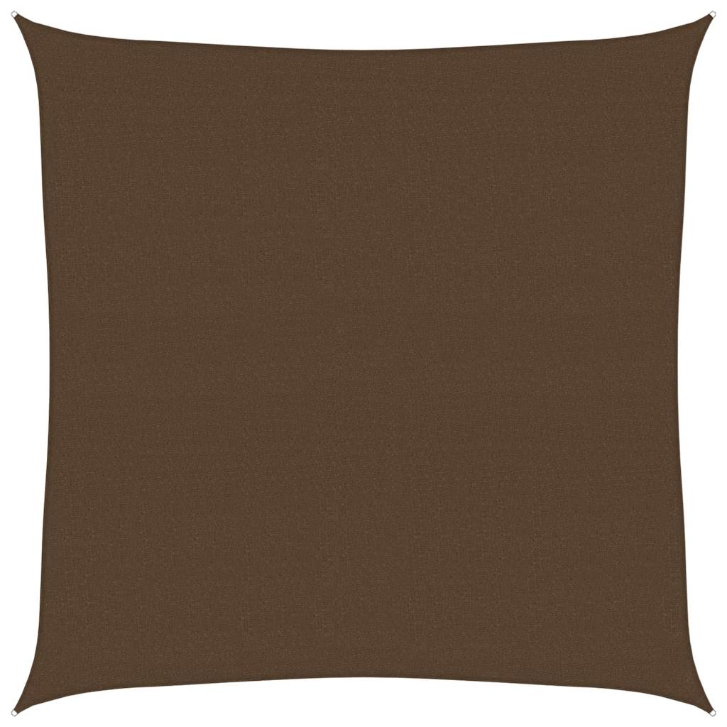 Vidaxl zonnezeil 160 g m² 7x7 m hdpe bruin