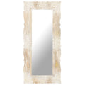 VidaXL Spiegel 110x50 cm Festes Mangoholz weiß