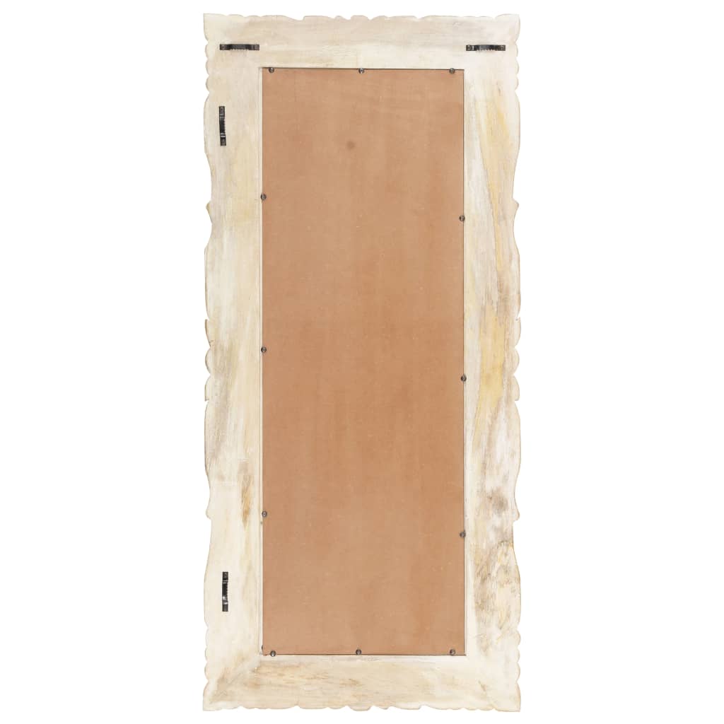 VidaXL Spiegel 110x50 cm Festes Mangoholz weiß