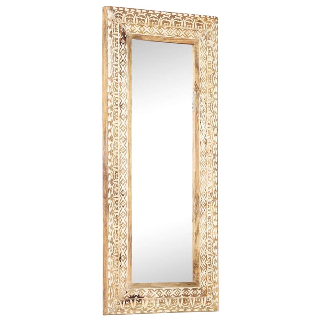 Vidaxl spiegel handgesneden 110x50x2,6 cm massief mangohout