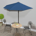 VidaXL Halbbalkonschirm mit Aluminiumstange 270x144x222 cm Blau