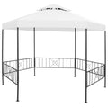 Vidaxl tuinprieel 180 g m² 323x275x265 cm wit