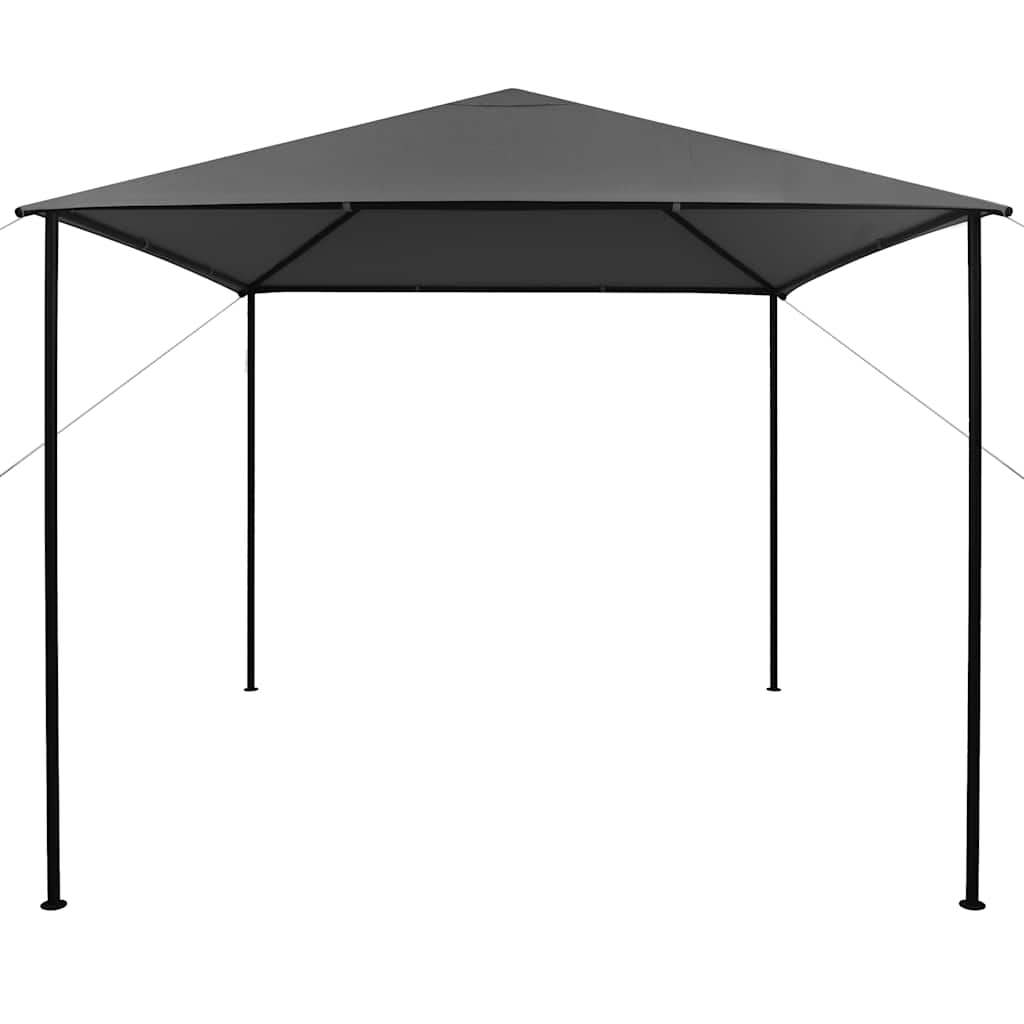 Vidaxl prieel 180 g m² 3x3 m stof en staal antraciet