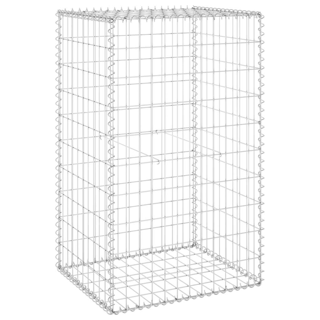 Vidaxx Gabionenwand mit Deckel 60x50x150 cm verzinkter Stahl
