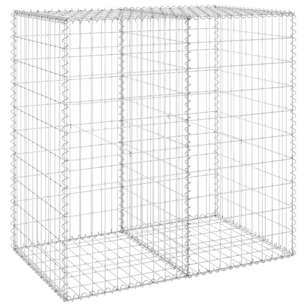 Vidaxx Gabionenwand mit Deckel 100x60x100 cm verzinkter Stahl