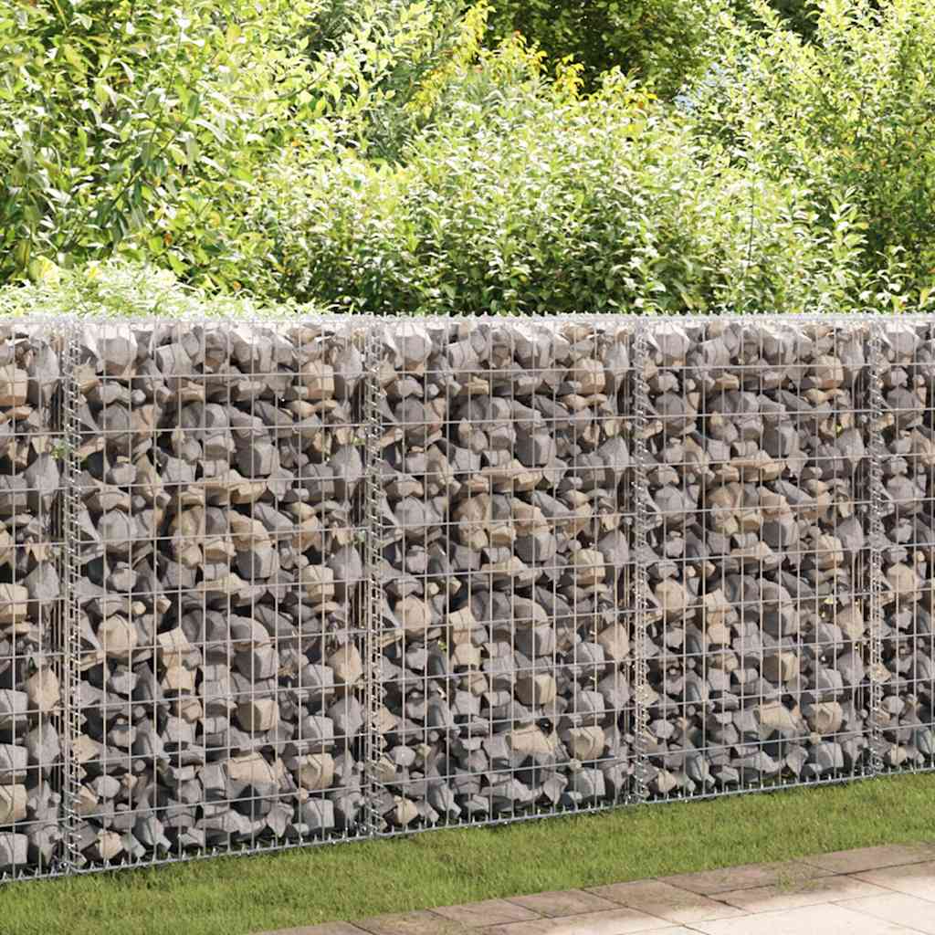 Vidaxl schanskorfmuur met deksels 150x60x100 cm gegalvaniseerd staal