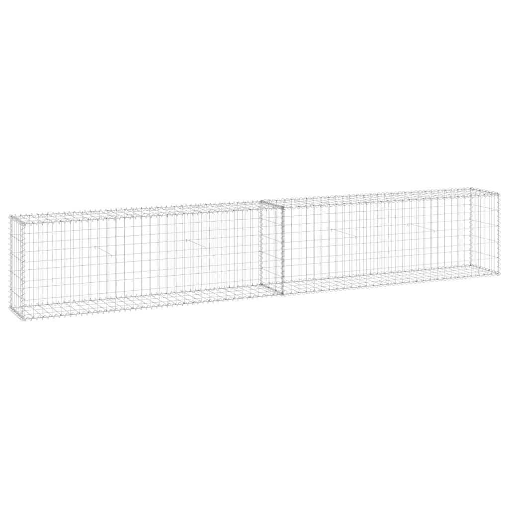 Vidaxx Gabionenwand mit Deckel 300x30x50 cm verzinkter Stahl