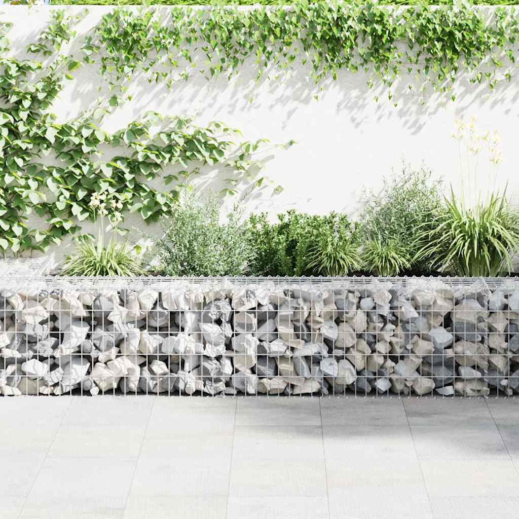 Vidaxx Gabionenwand mit Deckel 300x30x50 cm verzinkter Stahl