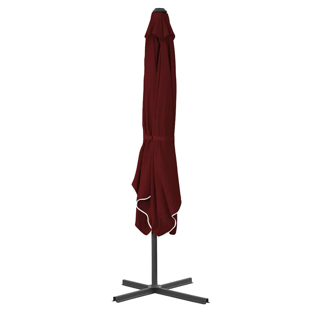 VIDAXL - Sonnenschirm mit Stahlstange 250x250x230 cm Bordeauxrot