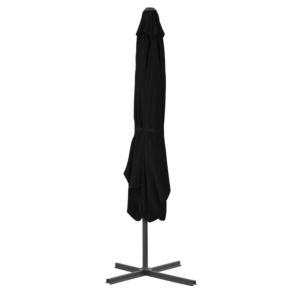 VIDAXL - Sonnenschirm mit Stahlstange 250x250x230 cm Schwarz