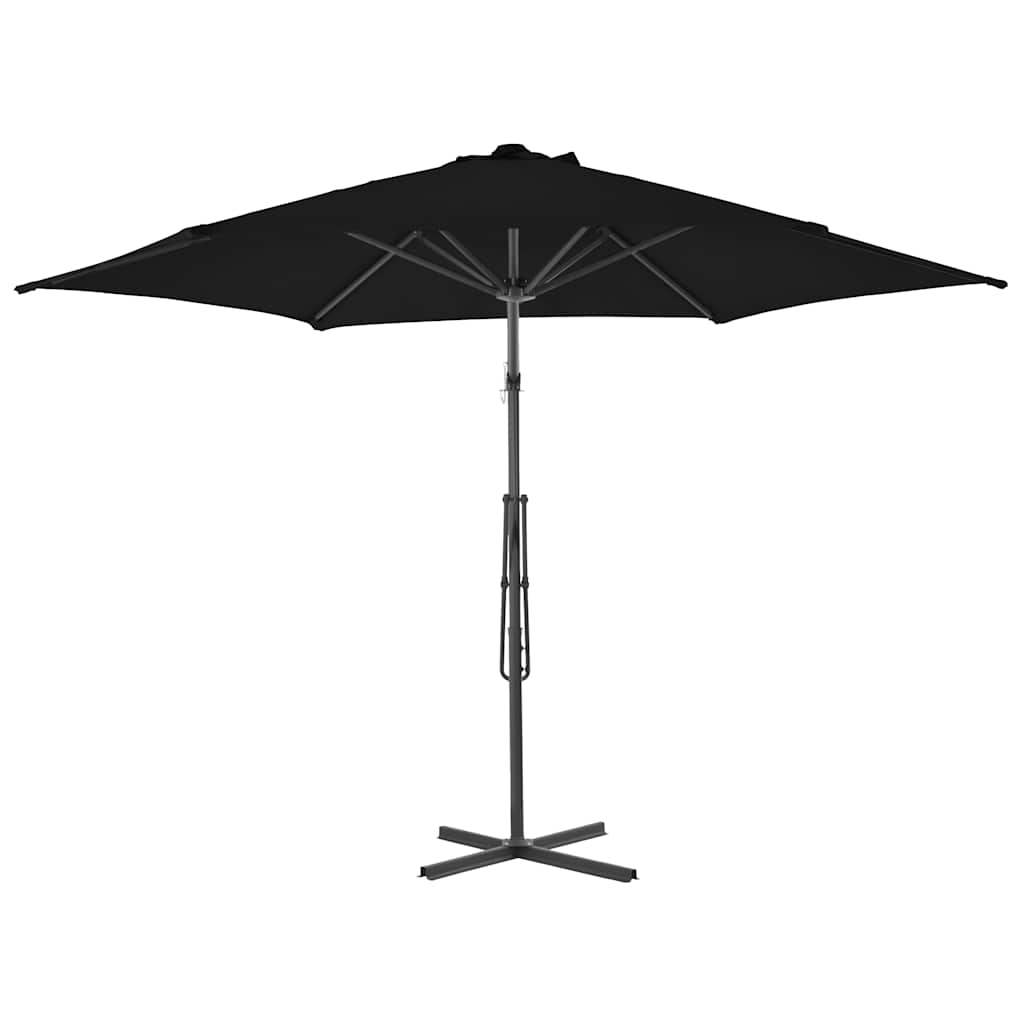 Vidaxx - Sonnenschirm mit Stahlstange 300x230 cm schwarz