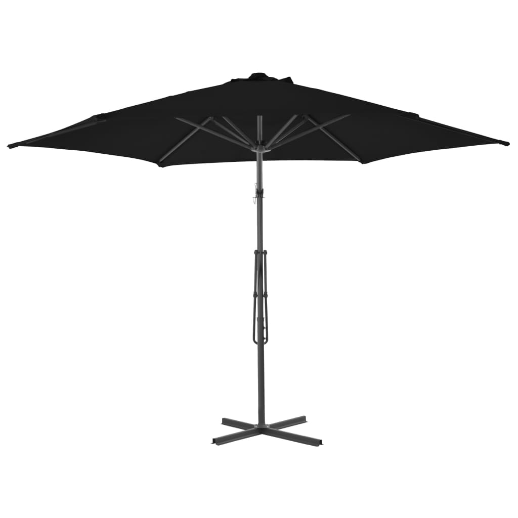 Vidaxx - Sonnenschirm mit Stahlstange 300x230 cm schwarz