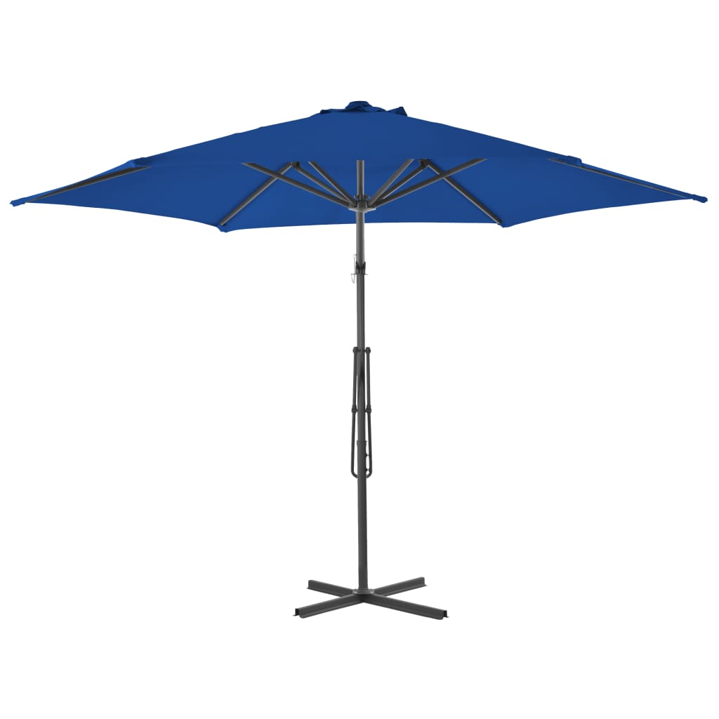 VIDAXL - Sonnenschirm mit Stahlstange 300x230 cm blau