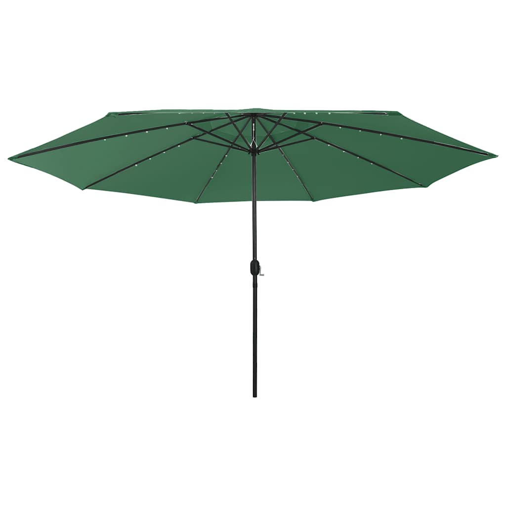 Vidaxl parasol met led-verlichting 400 cm groen