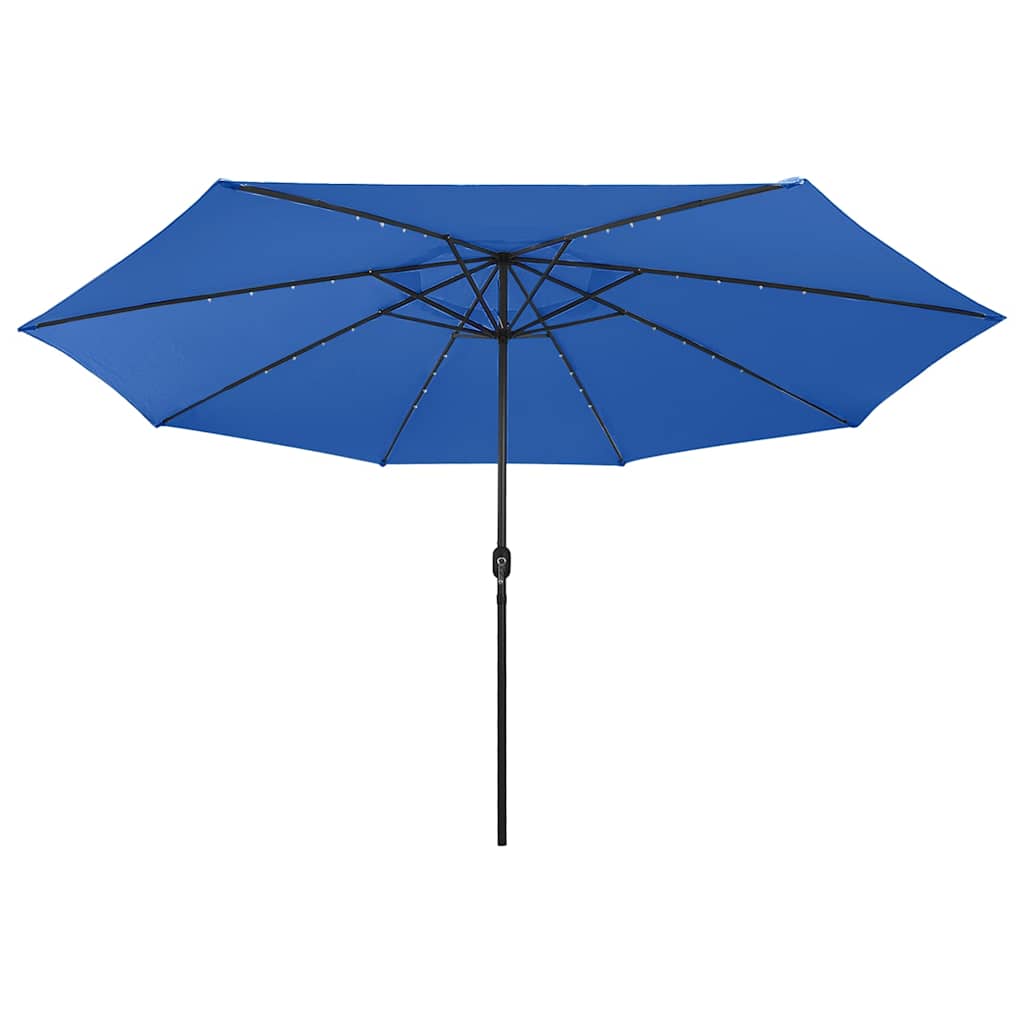 Vidaxl parasol met led-verlichting 400 cm azuurblauw