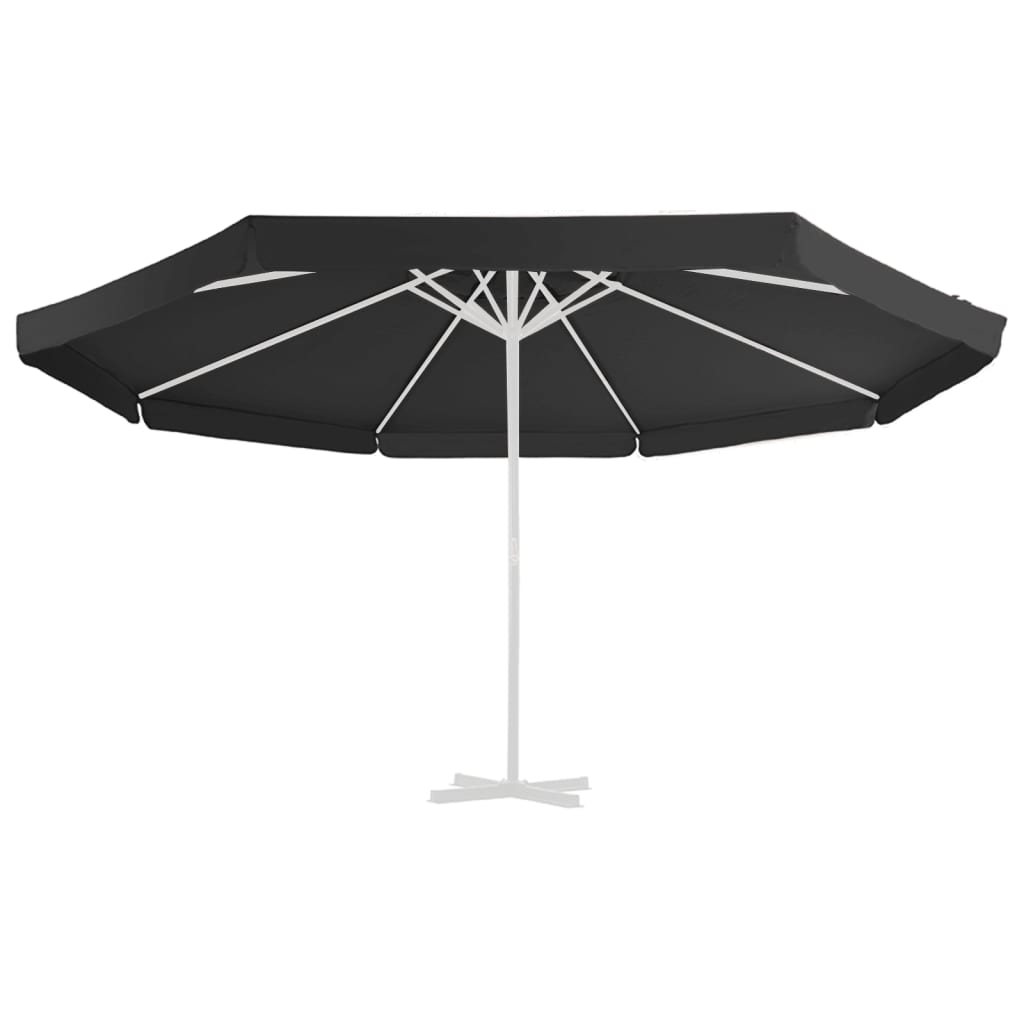 VidaXL Ersatzbezug für Sonnenschirm 515 cm Schwarz