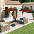 Vidaxx Sonnenschirm Double mit Stahlpol 600x300 cm Terrakotta -gelöscht